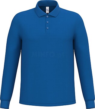 Polo piqué manga comprida de homem IB290