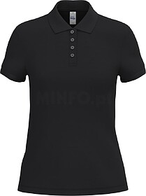 IB296C Polo piqué de senhora tam: XS cor: Ideal Black : iDe...