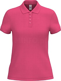 IB296C Polo piqué de senhora tam: M cor: Ideal Fuchsia : iD...