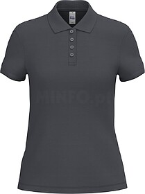 IB296C Polo piqué de senhora tam: L cor: Ideal Dark Grey : ...