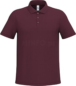 IB295C Polo piqué de homem tam: S cor: Ideal Burgundy : iDe...