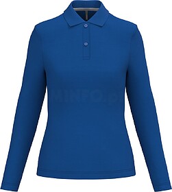 K244C Polo de senhora manga comprida tam: M cor: Royal Blue ...