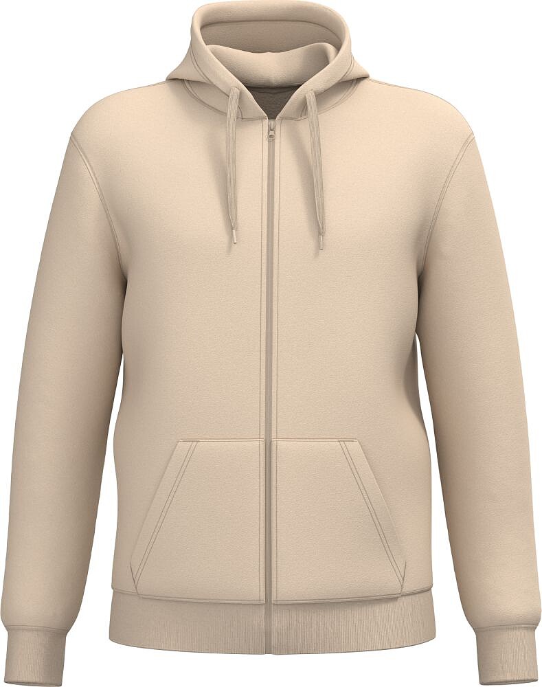 Sweatshirt reciclada com fecho e capuz unissexo K4042