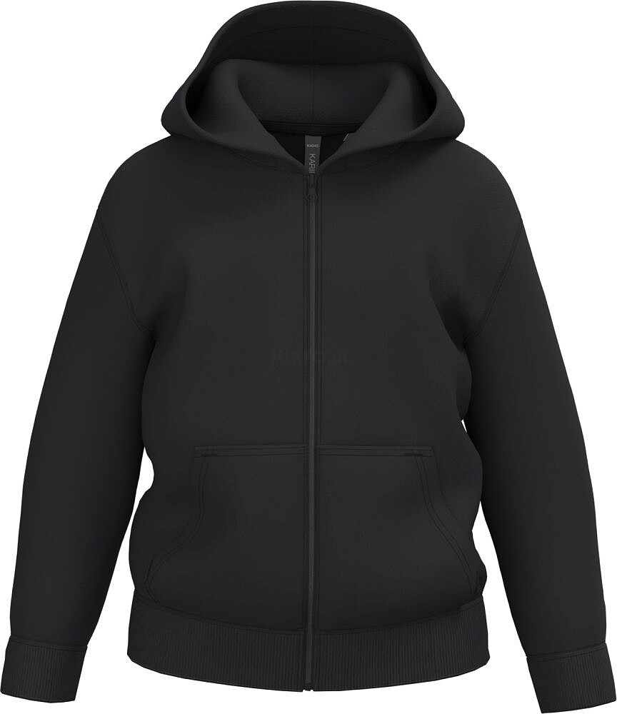 Sweatshirt reciclada com fecho e capuz criança K4045