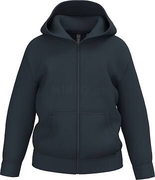 Sweatshirt reciclada com fecho e capuz criança K4045