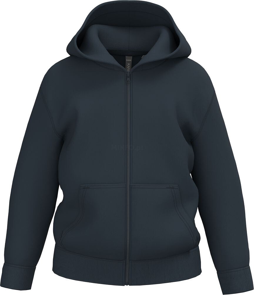 Sweatshirt reciclada com fecho e capuz criança K4045