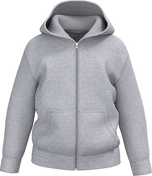 Sweatshirt reciclada com fecho e capuz criança K4045