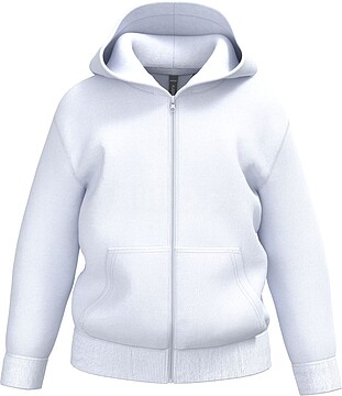 Sweatshirt reciclada com fecho e capuz criança K4045
