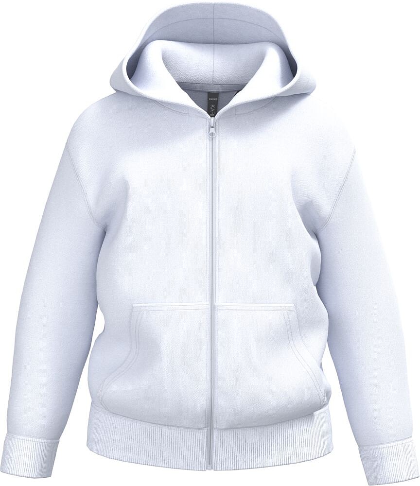 Sweatshirt reciclada com fecho e capuz criança K4045
