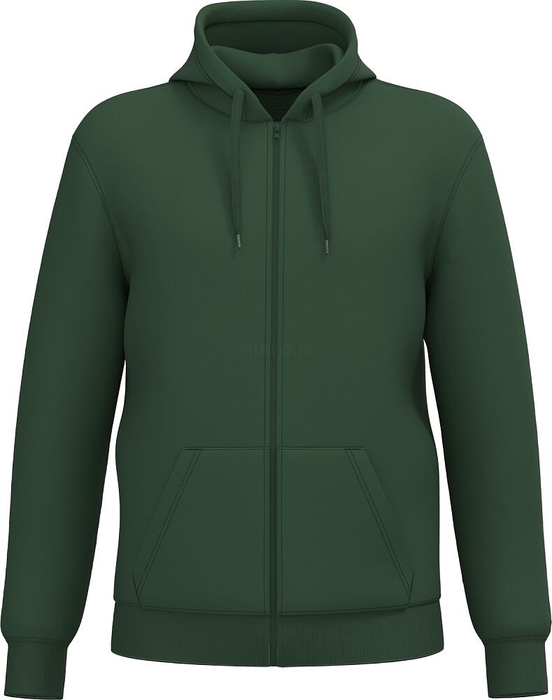 Sweatshirt reciclada com fecho e capuz unissexo K4042