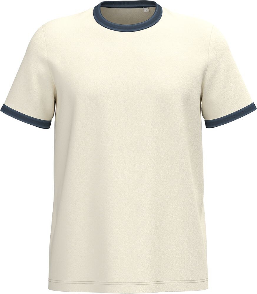 T-shirt ringer eco-responsável com contrastes e aspecto lavado de homem NS360