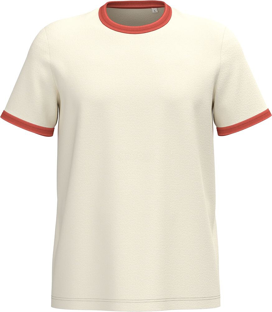 T-shirt ringer eco-responsável com contrastes e aspecto lavado de homem NS360