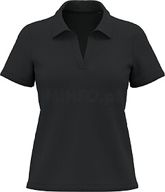 PK205 Polo gola em V Supima® de senhora tam: M cor: Black :...