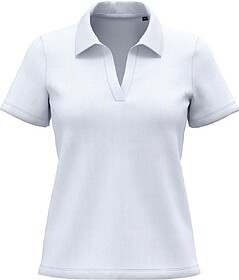 PK205 Polo gola em V Supima® de senhora tam: S cor: White :...