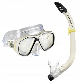 CONJUNTO DE MÁSCARA U.S. DIVERS COMBO REDONDO - Bege