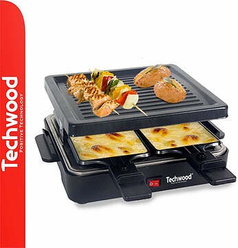 G-TRA-46 : Grelhador Raclette 4 Pessoas 600W TECHWOOD