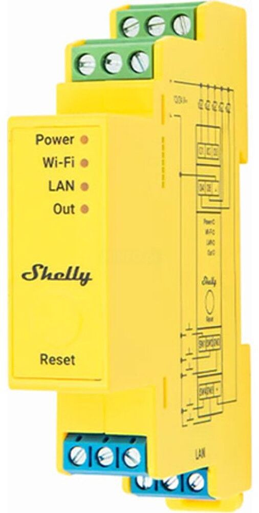 SH-PRO-RGBWW-PM : : Shelly Pro RGBWW PM - Wi-Fi 2.4 GHz IEEE802.11 b/g/n/ Bluetooth/ Lan - Atenuador inteligente para calha DIN - Suporta 12-24 VDC - Medidor de potência - Compatível com Alexa e Google