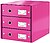 Bloco 3 gavetas (290x283x360mm) - NEW : Rosa es60480023 - imagem 1