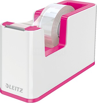 53641023 : PORTA-ROLOS DE SECRETÁRIA LEITZ WOW DUAL PLÁSTICO PARA FITA DE 33 M FUCSIA METALIZADO