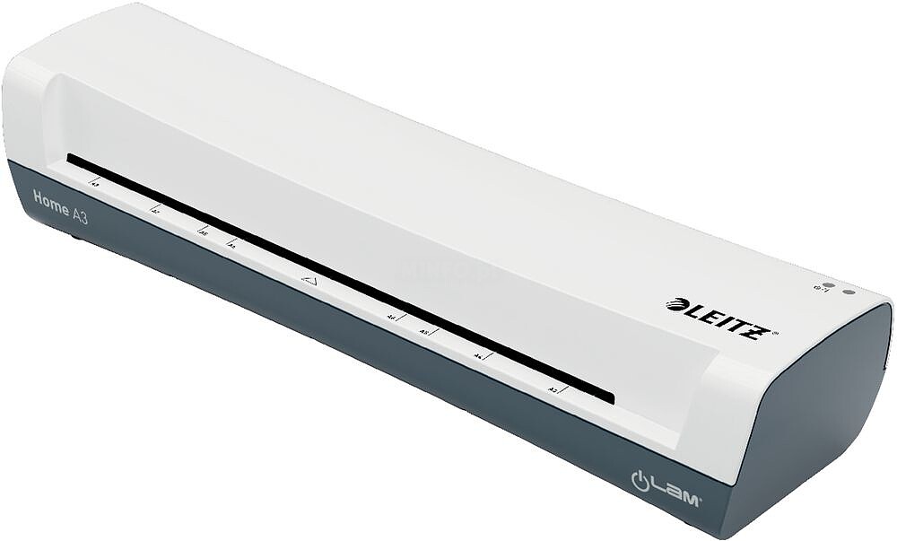 Leitz iLAM Home A3 Plastificadora - Até o Tamanho A3 - Velocidade 300mm/min - Aquecimento em 3 Minutos - Espessura da Bolsa 75 e 125mic - Inclui Pacote de 5 Bolsas de Plastificação A4 - Cor Branco/Cinzento