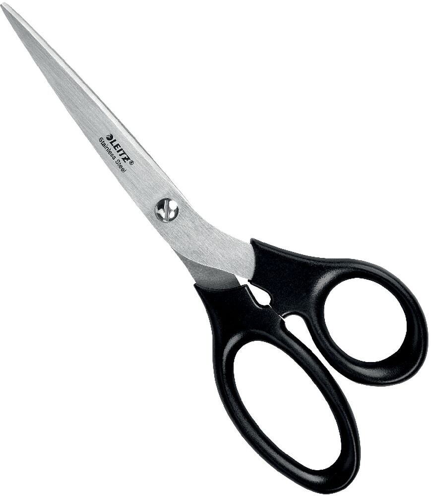 Tesouras Leitz de Aço Inoxidável 20cm - Empunhadura Ergonómica - Cor Preta 54250095