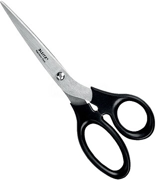Tesouras Leitz de Aço Inoxidável 20cm - Empunhadura Ergonómica - Cor Preta 54250095