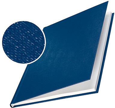 Leitz Pack de 10 Pastas Rígidas Impressbind 3,5mm - Capacidade para 15-35 Folhas A4 - Encadernação de Alta Qualidade - Superfície de Linho Lacada - Papel Branco sem Ácido - Cor Azul
