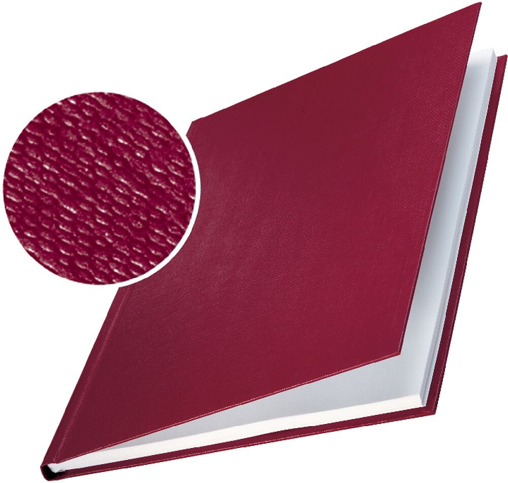 Capa de Encadernacao Leitza Opaca Rigida Lombada AA de 3,5MM Bordeaux de 10 a 35 Folhas Venda Multiplos 10 73900028