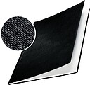 Leitz Pack de 10 Pastas Rígidas Impressbind 7mm - Capacidade de 36-70 Folhas A4 - Encadernação de Alta Qualidade - Exterior Superfície de Linho Lacada - Papel Branco sem Ácido - Cor Preta 73910095