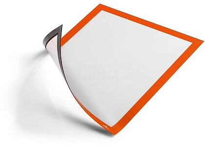 DU-4869-09 : Durable Duraframe Magnetic A4 Pack de 5 Marcos Magneticos para mostrar Informacion en Formato A4 - Colocacion en Vertical y Horizontal - Marco de Color Naranja