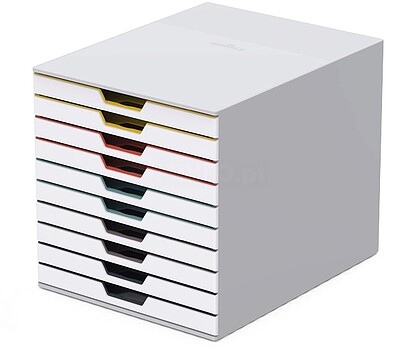 Móvel Secretária 10 Gavetas Durable Multicolor Móvel Secretária 10 Gavetas Durable Multicolor Varicolor
