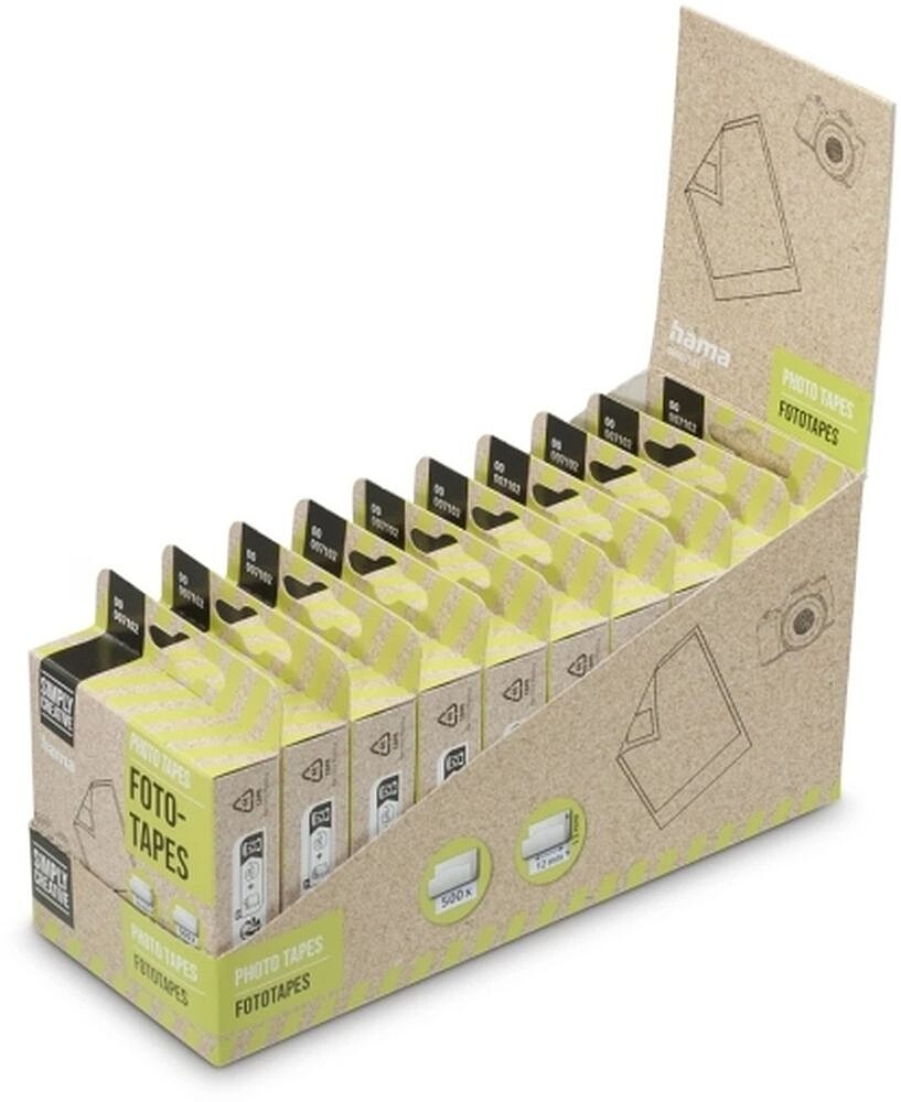 Hama Pack de 500 Autocolantes de Dupla Face - Ideal para Fotos - 12x13mm - Cores Sortidas HA00007102