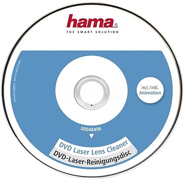 Hama CD Limpador de Equipamento DVD - Micro Escovas - 8 Idiomas - Limpeza a Seco - Cor Branco e Azul HA00048496