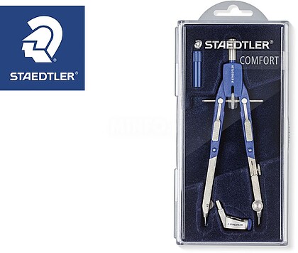 552 01 Compasso de Precisão Staedtler Mars 552 01 - Pernas Articuladas - Ajuste Rápido
