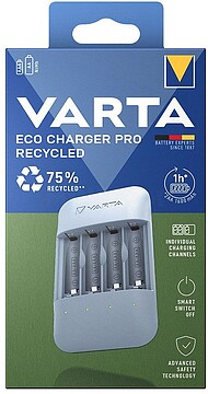 G-38199 : 38199 CARREGADOR DE PILHAS VARTA ECO CHARGER PRO RECICLADO