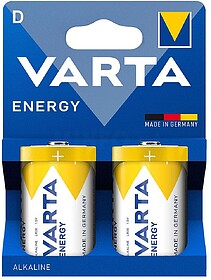 04120229422 Pilhas alcalinas Varta Energy LR20 D - 2 pilhas