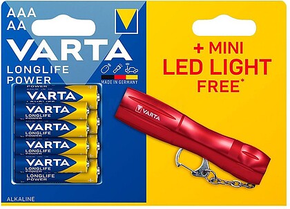 G-38026 38026 PILHA ALCALINA LONGLIFE POWER 4 x AA + 4 x AAA + OFERTA MINI LANTERNA LED