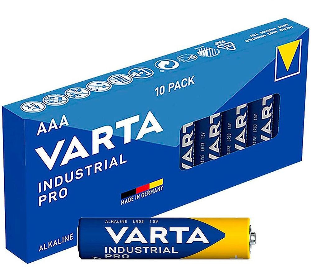 Pack 10 Pilhas Aaa Lr03 Varta Industrial Pro EDM38591