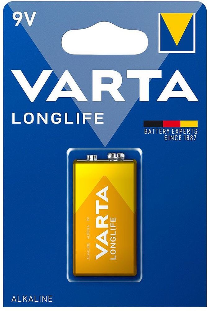 Pilha Alcalina 6LR61 9V (INDUSTRIAL) - VARTA