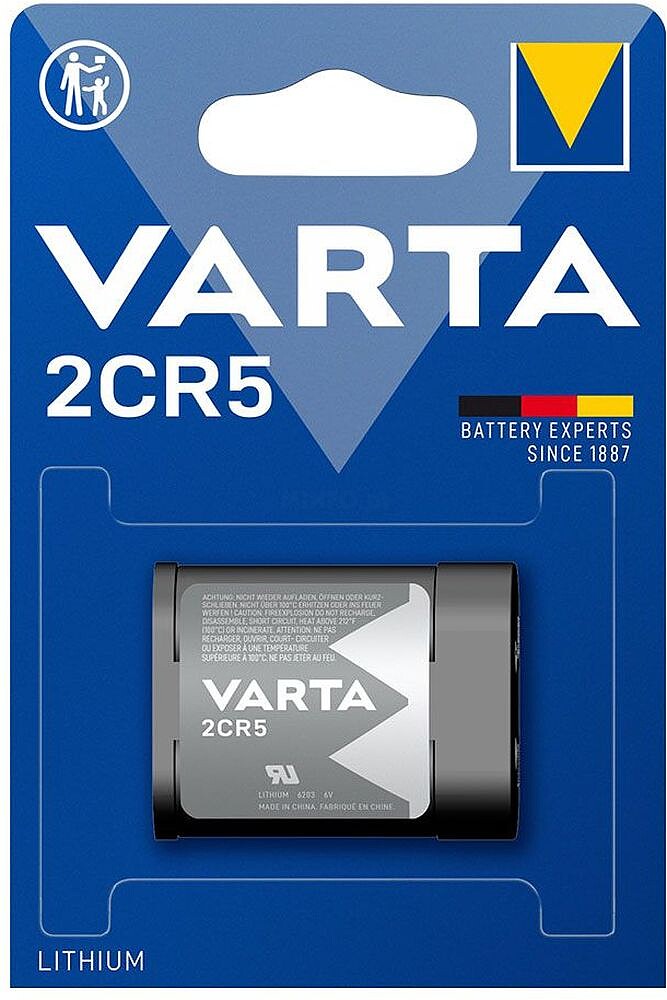 Pilha Varta Lithium 2CR5 6.0V Blister 1UNI 38668