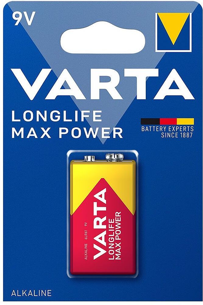 Pilha Varta Max Tech 9V Embalagem 1 Unidade 38602