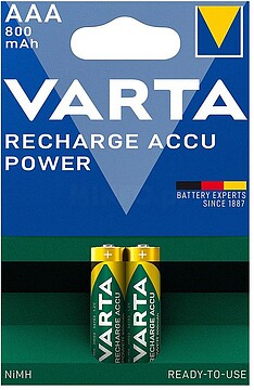 P48078VT : Embalagem 2x Pilhas Recarregáveis AAA (Micro) 800mAh - VARTA