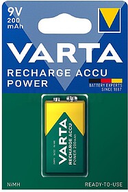 Pilha Recarregável Varta 200mAh 9V 1un (56722)