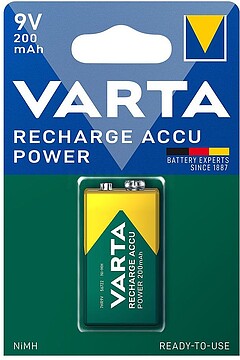 Pilha Recarregável Varta 200mAh 9V 1un (56722)