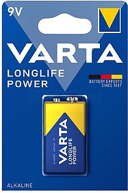 PILHA VARTA ALCALINA 6LR61 9V (BLISTER 1 PILHA)