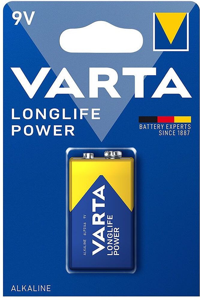 Pilha Varta Alcalina 6LR61 9V (Blister 1 Pilha)