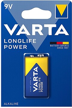 PILHA VARTA ALCALINA 6LR61 9V (BLISTER 1 PILHA)