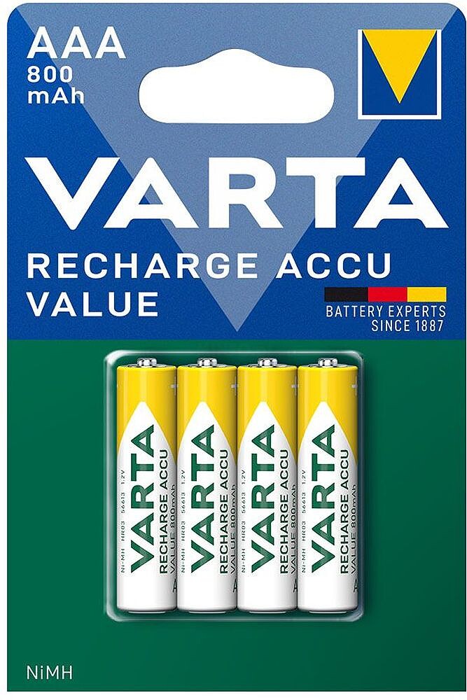 Pilha Varta REC.AAA(800MAH)(4)-56613 Pilha Varta REC.AAA(800mAh)(4)-56613