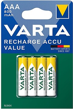 PILHA Varta REC.AAA(800MAH)(4)-56613 PILHA Varta REC.AAA(800mAh)(4)-56613