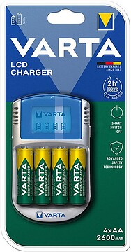G-38643: 38643 CARREGADOR VARTA LCD CARREGADOR DE PILHAS AA E AAA
